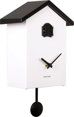 Karlsson Wall Clock Cuckoo New Traditional Plastic White -Karlsson 763x1200