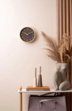 Karlsson Wall Clock Pure Wood Grain Small Black -Karlsson 784x1200 1