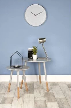 Karlsson Wandklok Mr. White Numbers - Staal Gepolijst - Ø51cm -Karlsson 792x1200 3