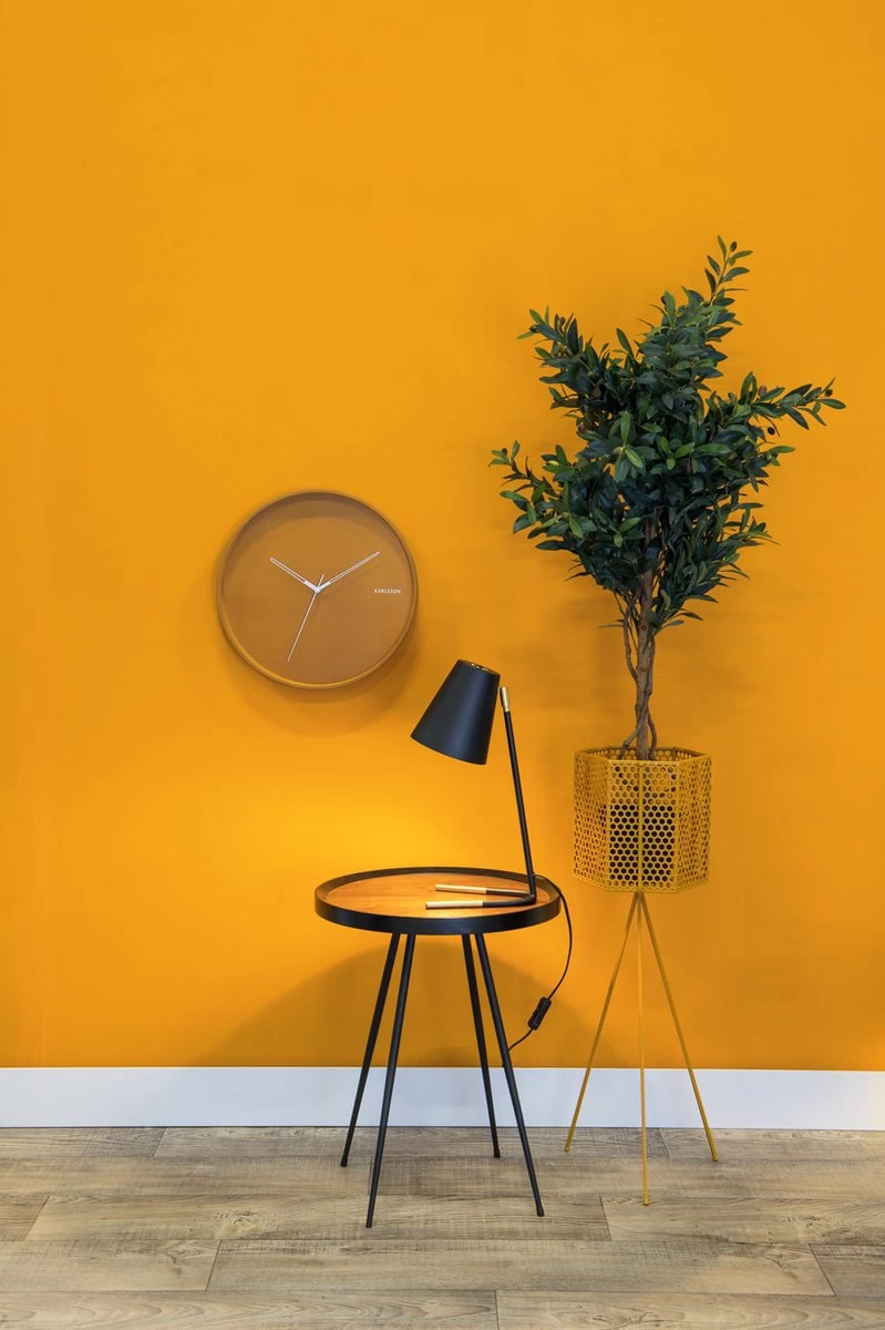 Karlsson Wandklok Hue - Metaal Karamel Bruin - Ø40cm 8 Karlsson Wandklok Hue - Metaal Karamel Bruin - Ø40cm - Afbeelding 6