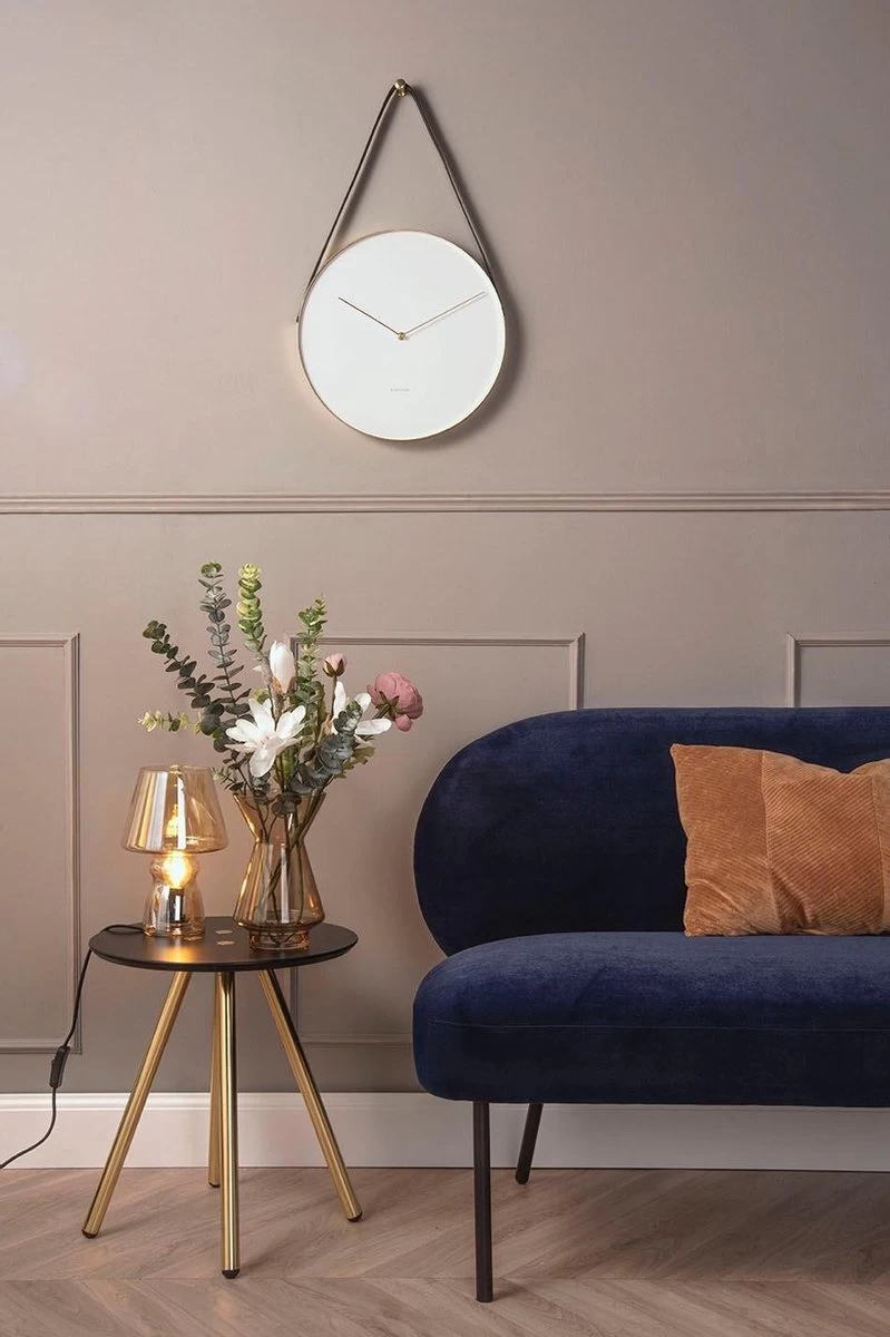 Karlsson Wandklok Belt - Metaal Wit - Ø34cm 6 Karlsson Wandklok Belt - Metaal Wit - Ø34cm - Afbeelding 4