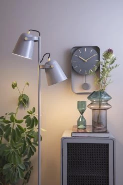 Karlsson Wandklok Pendulum Charm - Staal Grijs - Small - 32,5x20x5cm -Karlsson 800x1200 12