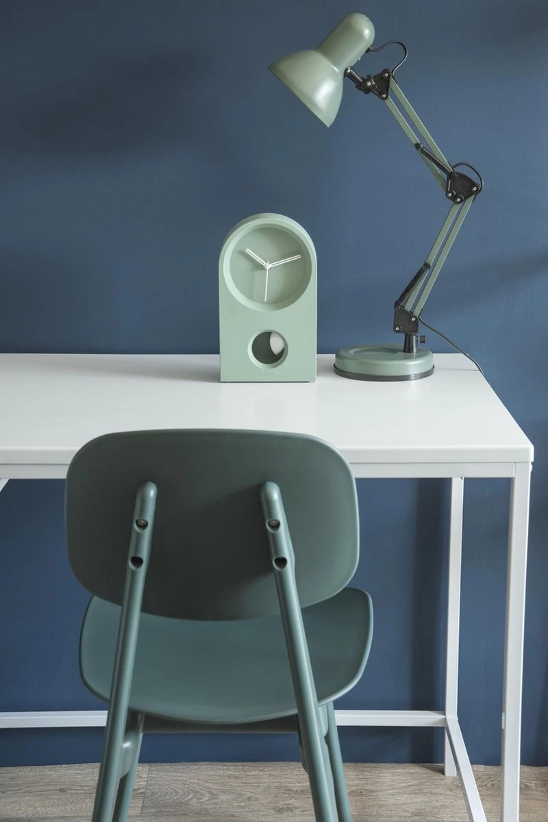 Karlsson Wand-/Tafelklok Taut - Rubberized Groen - 25x15x6cm 5 Karlsson Wand-/Tafelklok Taut - Rubberized Groen - 25x15x6cm - Afbeelding 3