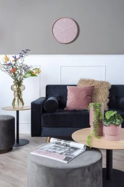 Karlsson Wandklok Numbers & Lines - IJzer Mat Roze - Ø40cm -Karlsson 800x1200 33