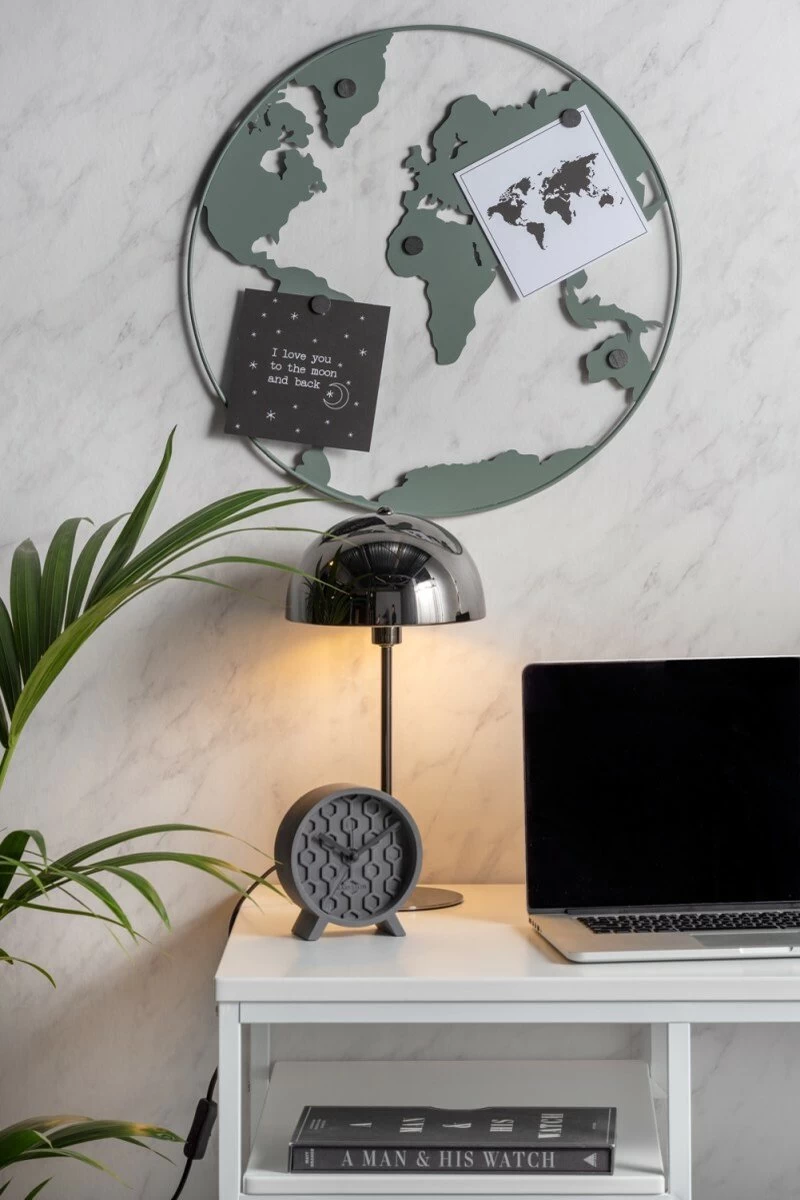 Karlsson Alarmklok Honeycomb - Beton - Donkergrijs 5 Karlsson Alarmklok Honeycomb - Beton - Donkergrijs - Afbeelding 3