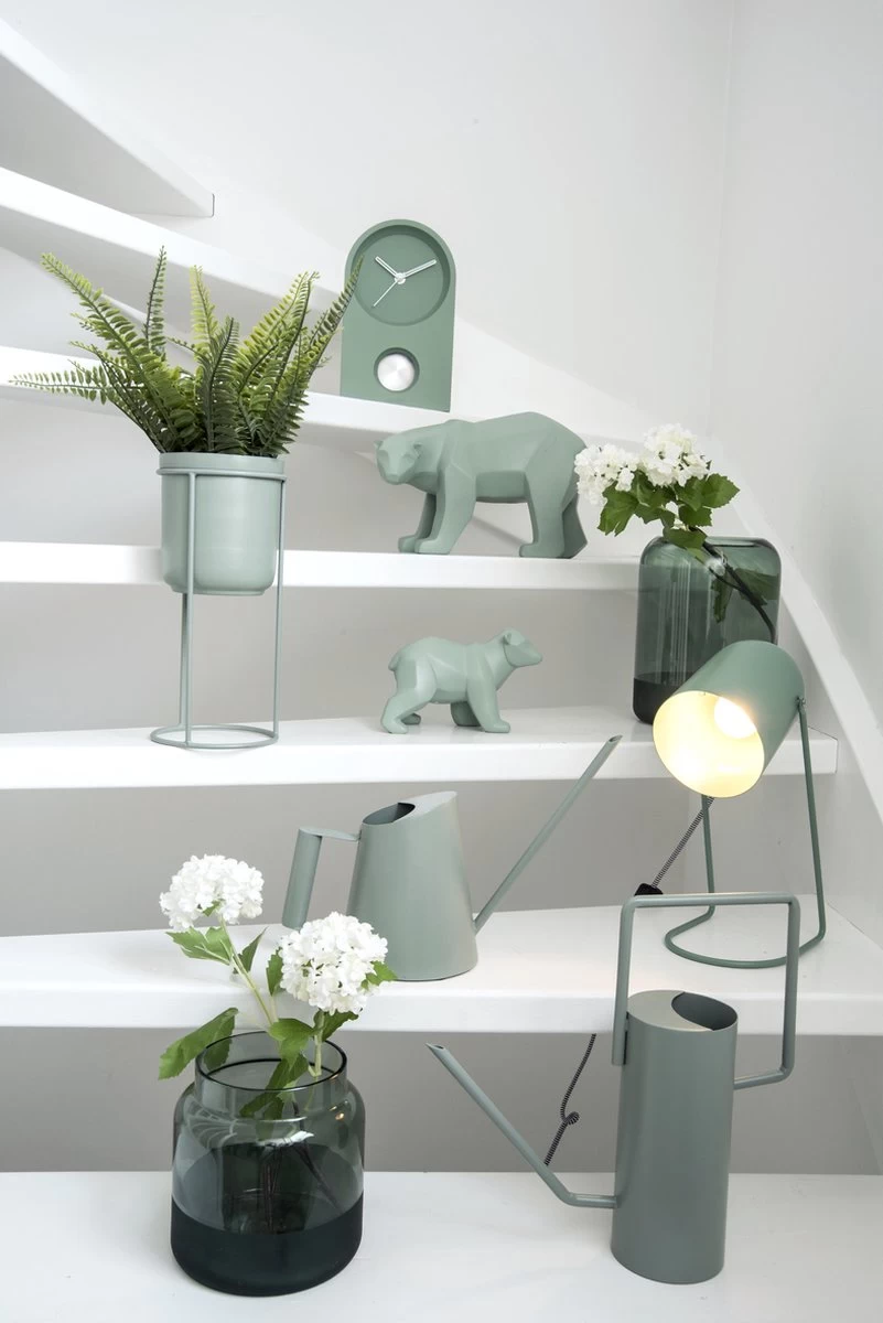 Karlsson Wand-/Tafelklok Taut - Rubberized Groen - 25x15x6cm 7 Karlsson Wand-/Tafelklok Taut - Rubberized Groen - 25x15x6cm - Afbeelding 5