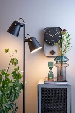 Karlsson Wandklok Pendulum Charm - Staal Zwart - Small - 32,5x20x5cm -Karlsson 801x1200 19