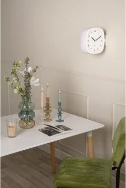 Karlsson Wandklok Doubler - Rubberized Wit - 29x24,5x9,5cm -Karlsson 804x1200