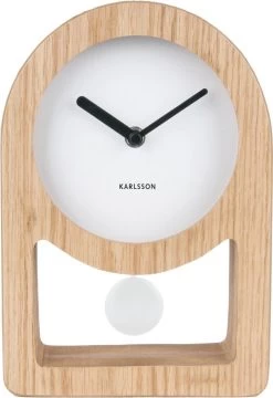 Karlsson - Lena - Tafelklok - MDF, Hout Veneer - 5,5x25x17cm - Wit -Karlsson 824x1200