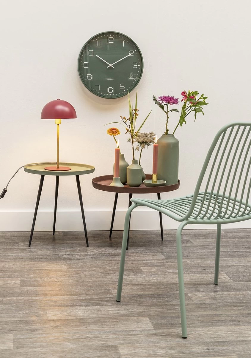 Karlsson Wandklok Lofty - Metaal Mat Groen - Ø40cm 7 Karlsson Wandklok Lofty - Metaal Mat Groen - Ø40cm - Afbeelding 5