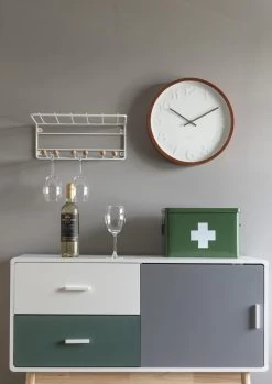 Karlsson Mr White Numbers - Klok - Rond - Metaal - Ø38.2 Cm - Bruin -Karlsson 850x1200