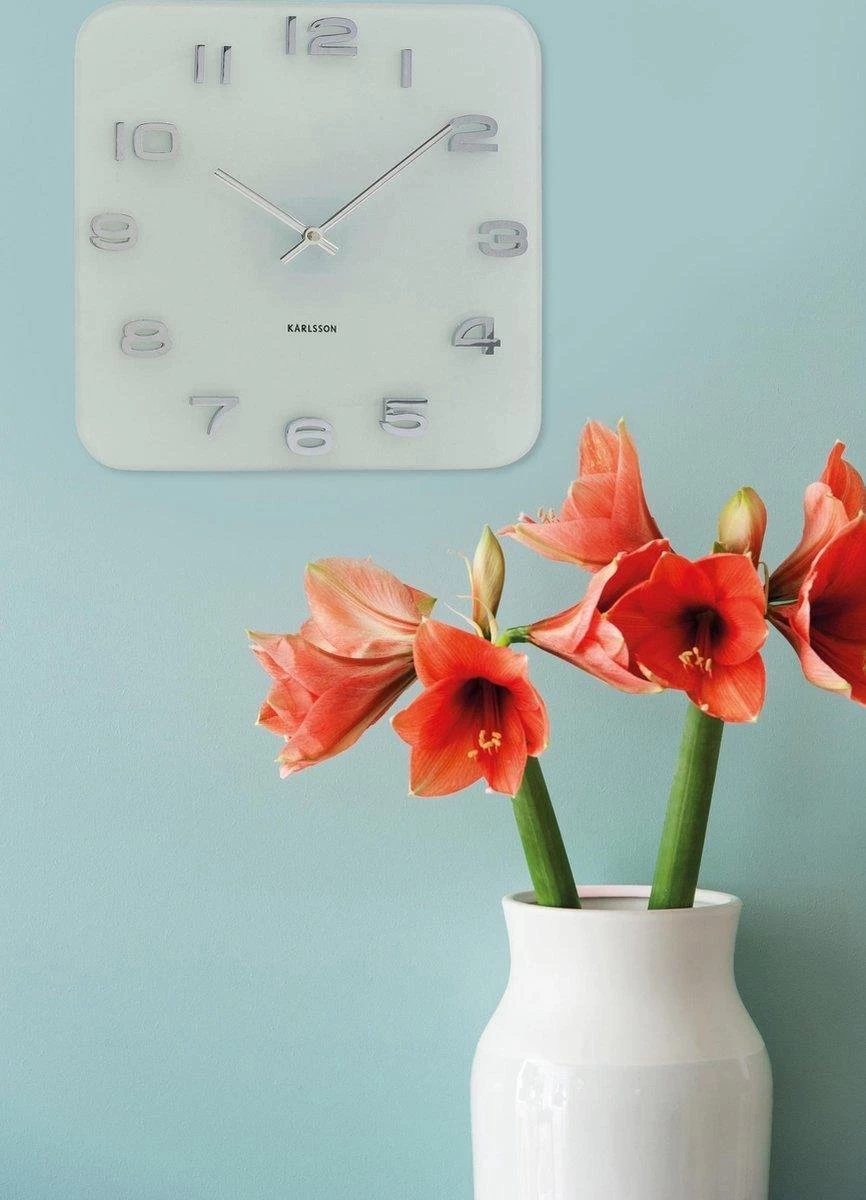 Karlsson Wandklok Vintage - Wit Glas - 35x35cm 5 Karlsson Wandklok Vintage - Wit Glas - 35x35cm - Afbeelding 3