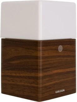 Karlsson Alarm Clock Frosted Light LED Dark Wood Veneer -Karlsson 902x1200