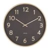 Karlsson Pure Wood Grain Klok - Zwart