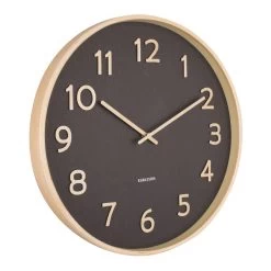 Karlsson Pure Wood Grain Klok - Zwart 10 Karlsson Pure Wood Grain Klok - Zwart -Karlsson 9432947