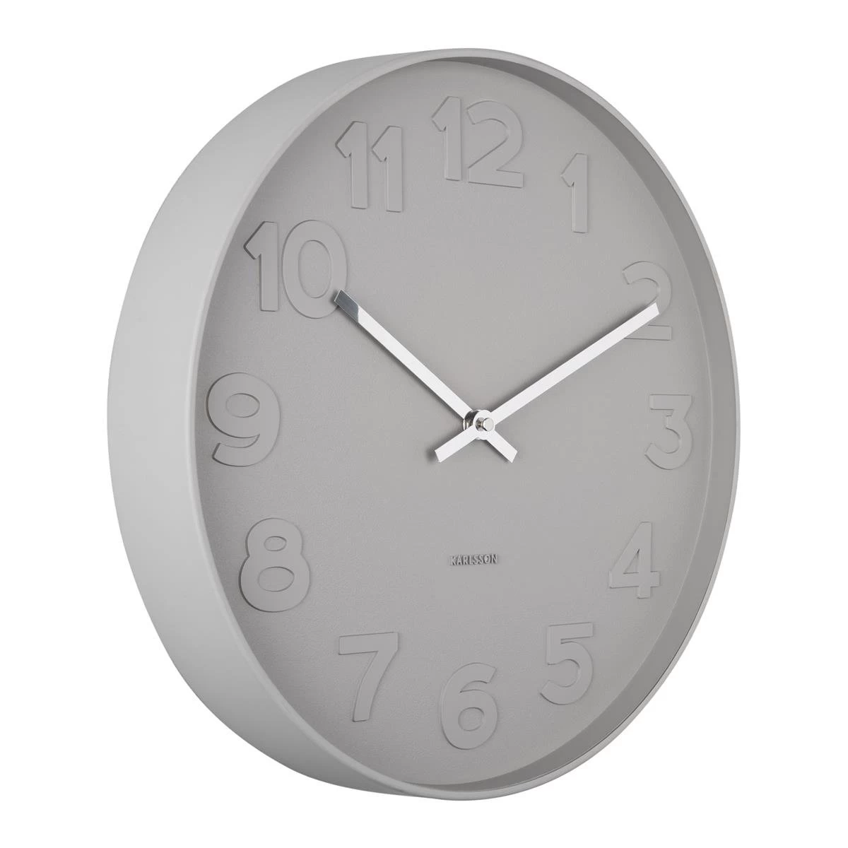 Karlsson Mr. Grey Numbers Wandklok S - Warm Grijs 3 Karlsson Mr. Grey Numbers Wandklok S - Warm Grijs
