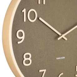 Karlsson Pure Wood Grain Klok - Mosgroen 11 Karlsson Pure Wood Grain Klok - Mosgroen -Karlsson 9459788
