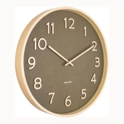 Karlsson Pure Wood Grain Klok - Mosgroen 12 Karlsson Pure Wood Grain Klok - Mosgroen -Karlsson 9459790