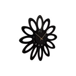 Karlsson - Wall Clock Fiore Wood Veneer Black -Karlsson 9468078