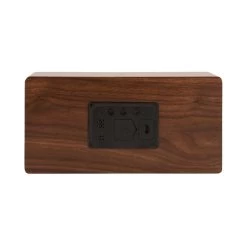 Karlsson - Table Clock Boxed LED Dark Wood Veneer -Karlsson 9496567