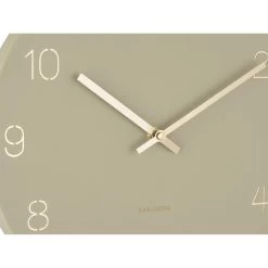 Karlsson - Wandklok Charm - Gegraveerde Nummers - Olijfgroen - Ø35cm -Karlsson 9597164