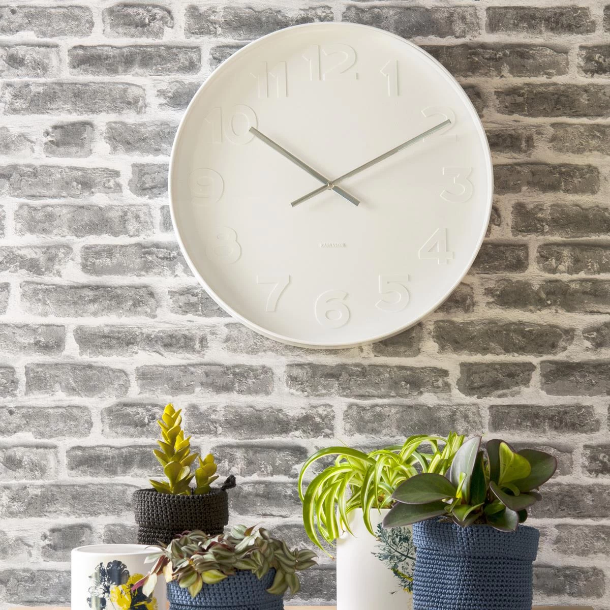 Karlsson Mr. White Numbers Wandklok Ø 37,5 Cm 4 Karlsson Mr. White Numbers Wandklok Ø 37,5 Cm - Afbeelding 2