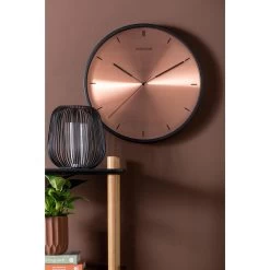 Karlsson - Wall Clock Finesse Copper Dial, Black Case -Karlsson 9736694