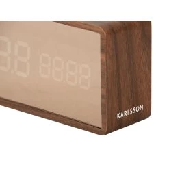 Karlsson - Alarm Clock Copper Mirror LED Dark Wood Veneer -Karlsson 9778007