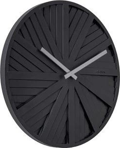 Karlsson Wandklok Slides - Zwart - Ø40cm