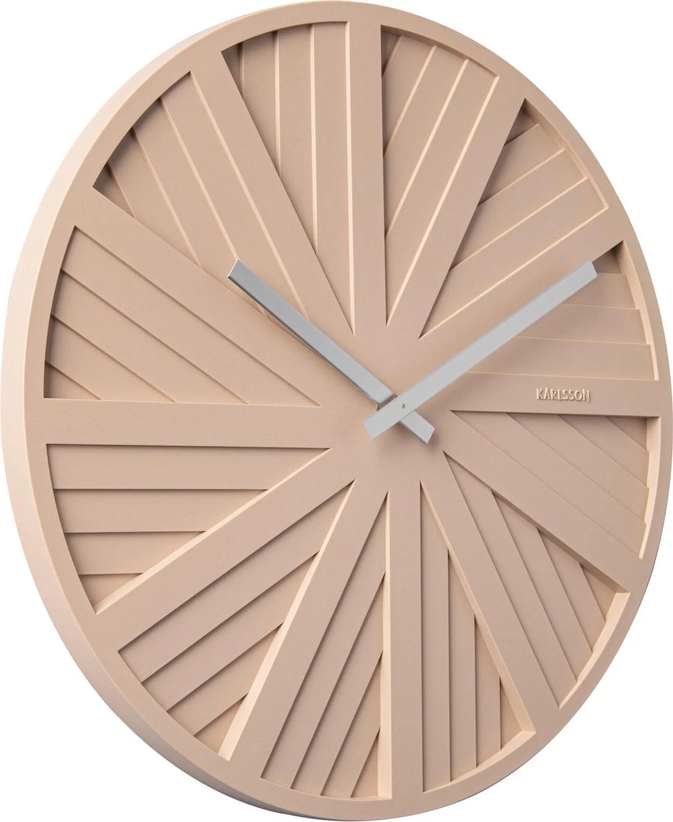 Karlsson Wandklok Slides - Zandbruin - Ø40cm 4 Karlsson Wandklok Slides - Zandbruin - Ø40cm - Afbeelding 2