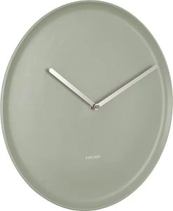Karlsson Wandklok Plate - Porselein Grijs/Groen - Ø35cm -Karlsson 989x1200 1
