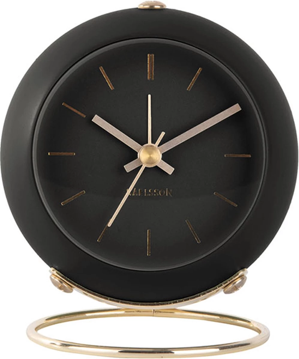 Karlsson Globe Wekker - Zwart 12 Karlsson Globe Wekker - Zwart - Afbeelding 10