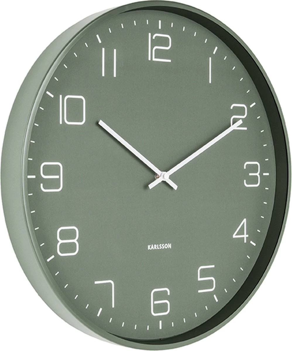 Karlsson Wandklok Lofty - Metaal Mat Groen - Ø40cm 8 Karlsson Wandklok Lofty - Metaal Mat Groen - Ø40cm - Afbeelding 6