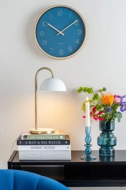 Karlsson Design Klok 'Gold Elegance' 8 Karlsson Design Klok 'Gold Elegance' -Karlsson ka5720bl blau wanduhren wanduhr modern design minimalistisch 03