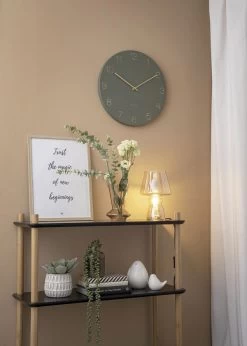 Karlsson Design Klok 'Charm Engraved Numbers' -Karlsson ka5762gr gruen wanduhren wanduhr modern design minimalistisch 06