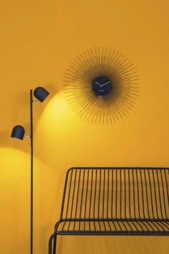 Karlsson Design Klok 'Peony Large' 7 Karlsson Design Klok 'Peony Large' -Karlsson ka5818bk schwarz wanduhren wanduhr modern design minimalistisch 03