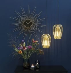 Karlsson Design Klok 'Extreme Peony' -Karlsson ka5819 gold wanduhren wanduhr modern design minimalistisch 03